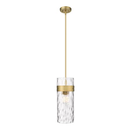 Z-Lite Fontaine 3 Light Pendant, Rubbed Brass & Clear 3035P9-RB